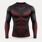 Camiseta deportiva de manga larga ajustada para hombre
