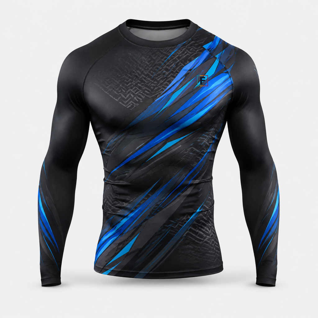 Camiseta deportiva de manga larga ajustada para hombre