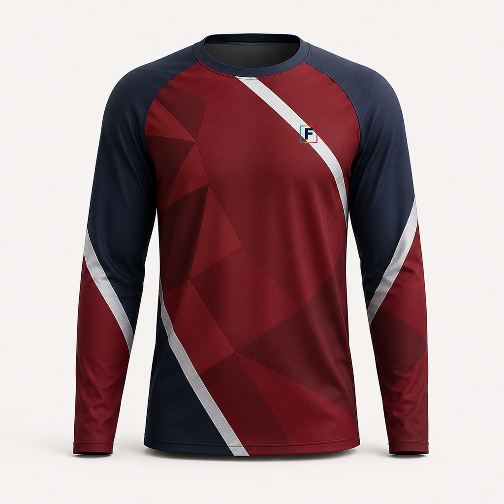 Camiseta atlética de manga larga raglán para hombre