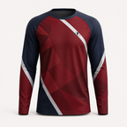Camiseta atlética de manga larga raglán para hombre