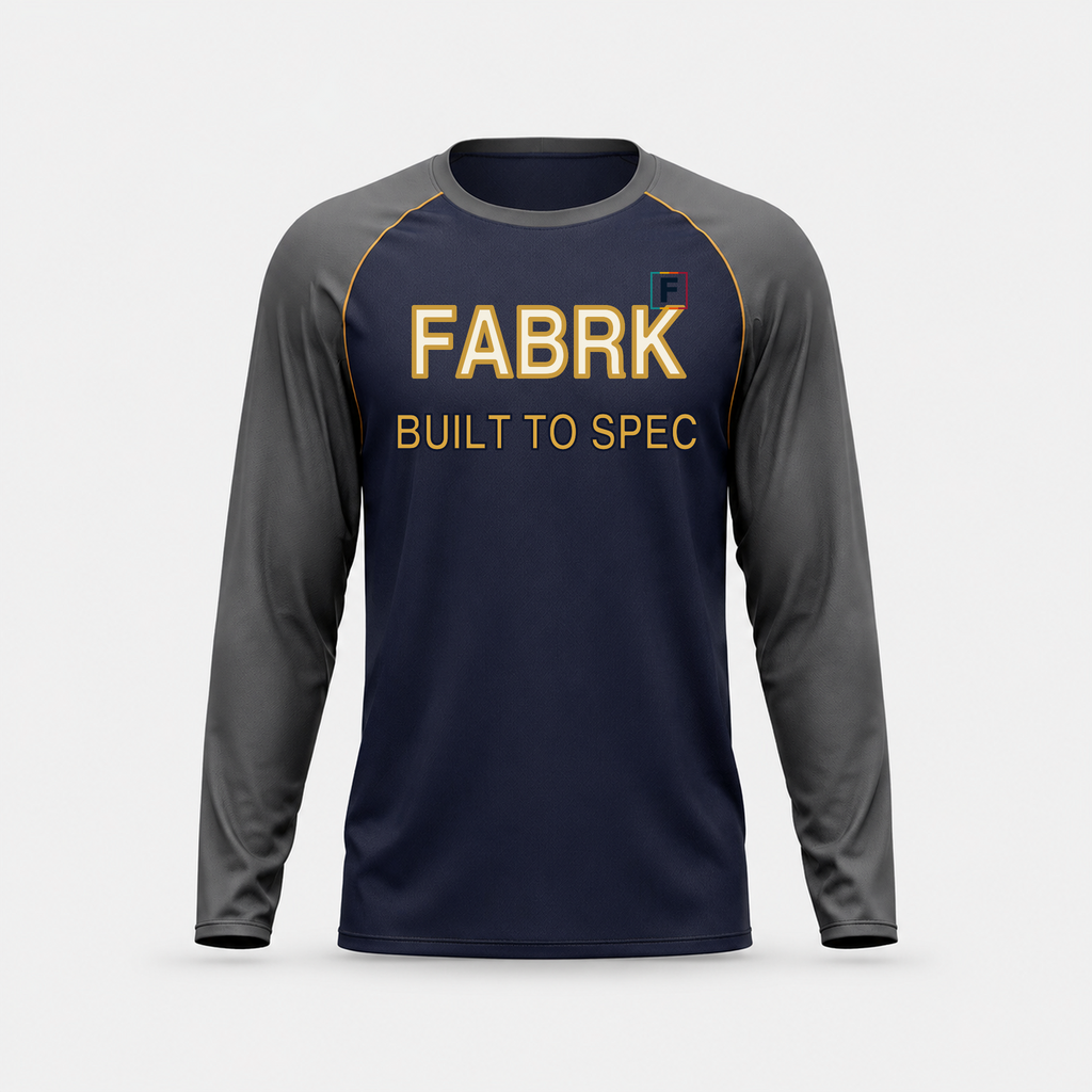 Camiseta atlética de manga larga raglán para hombre