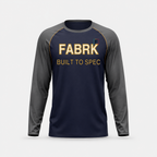 Camiseta atlética de manga larga raglán para hombre
