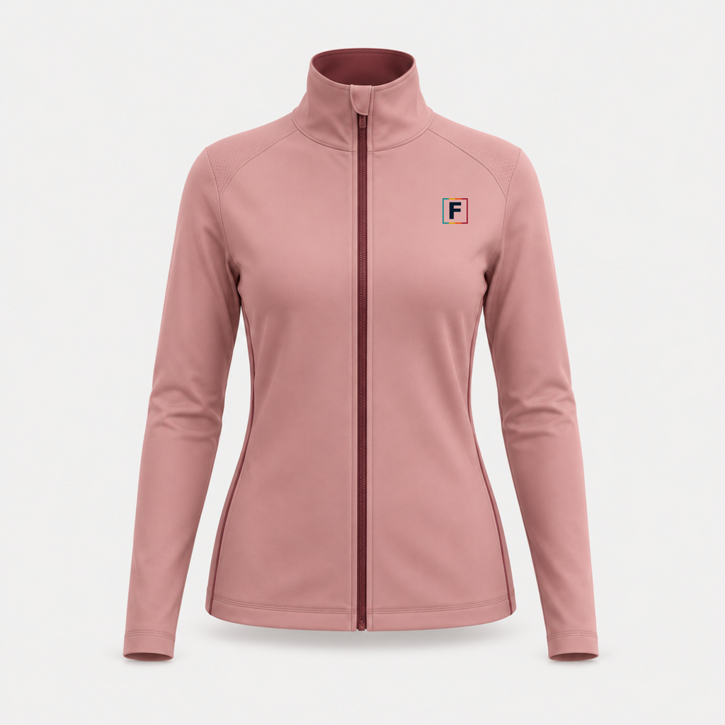 Chaqueta deportiva de cuello alto para mujer