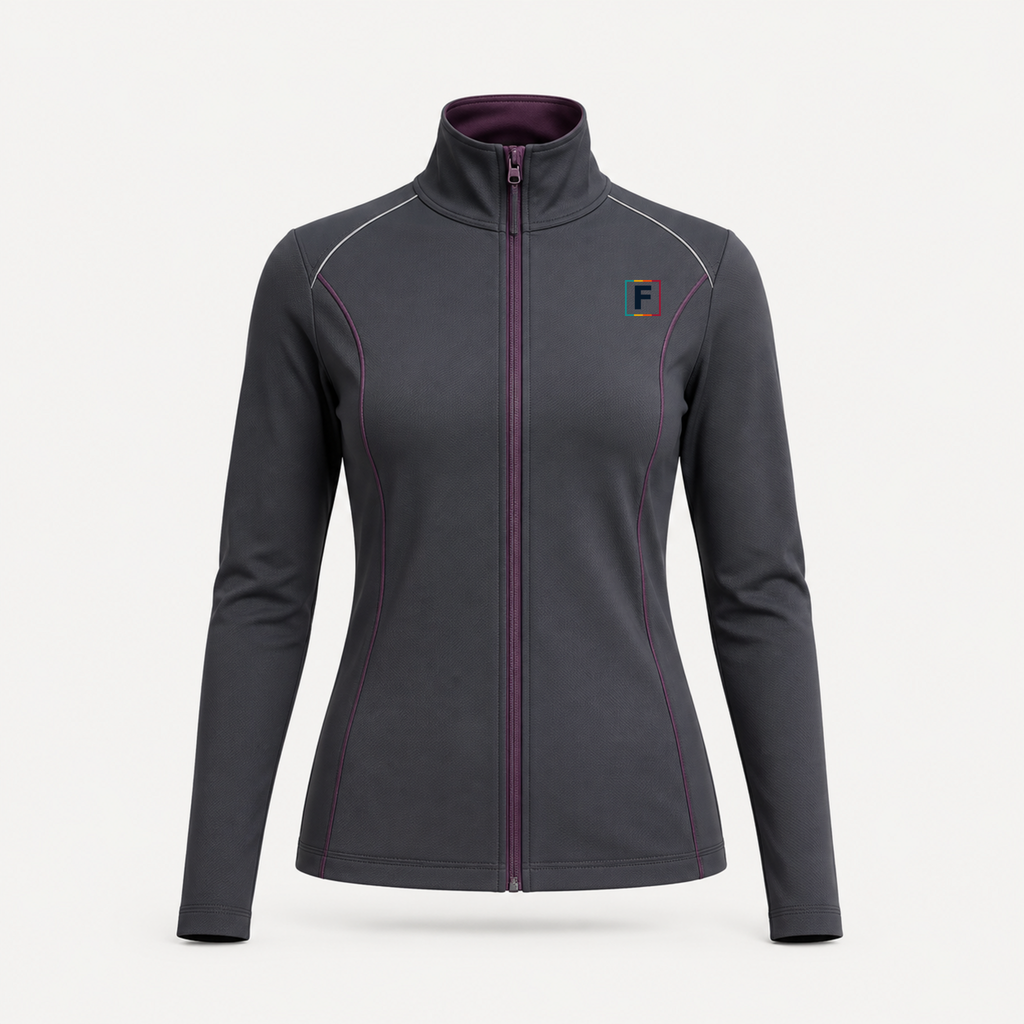 Chaqueta deportiva de cuello alto para mujer