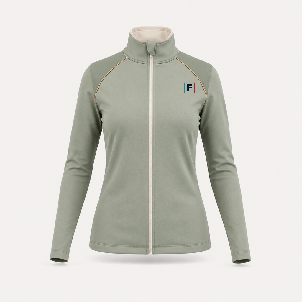 Chaqueta deportiva de cuello alto para mujer